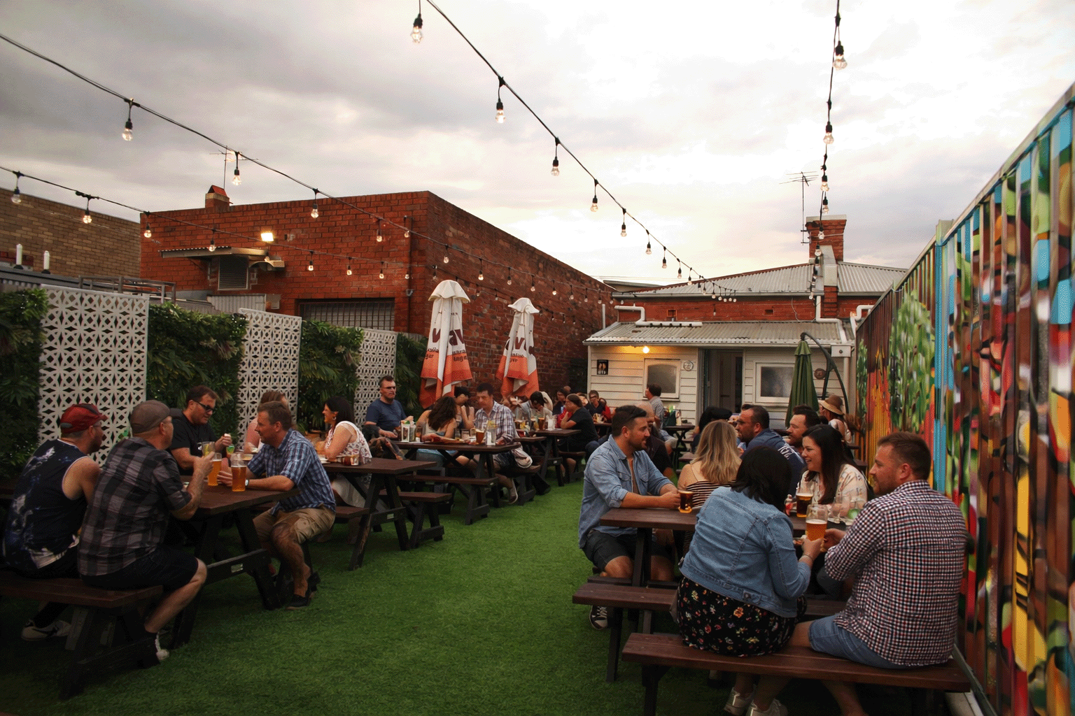 Liquor Tavern beer garden atmosphere